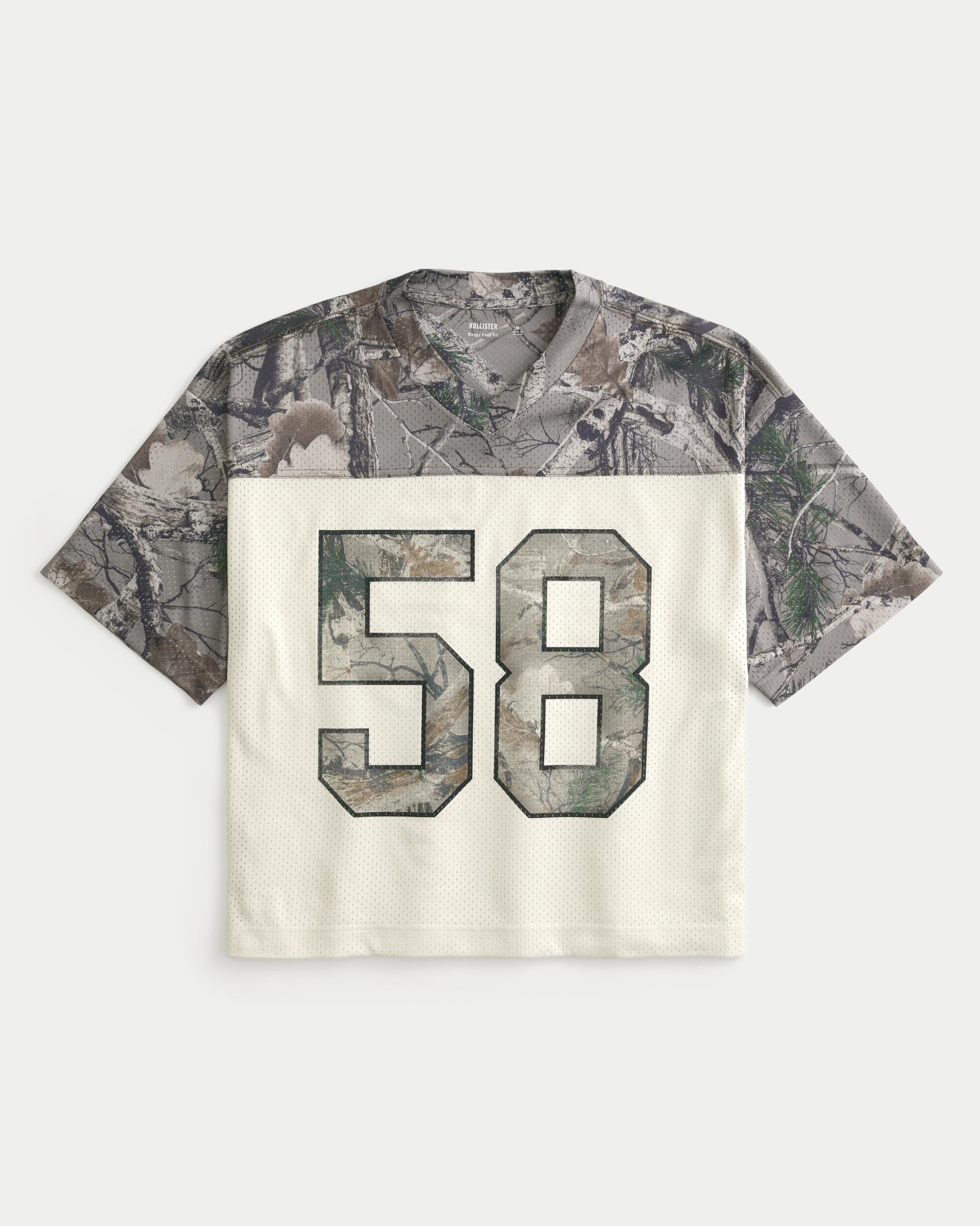 Boxy Crop Camo Jersey Product Image