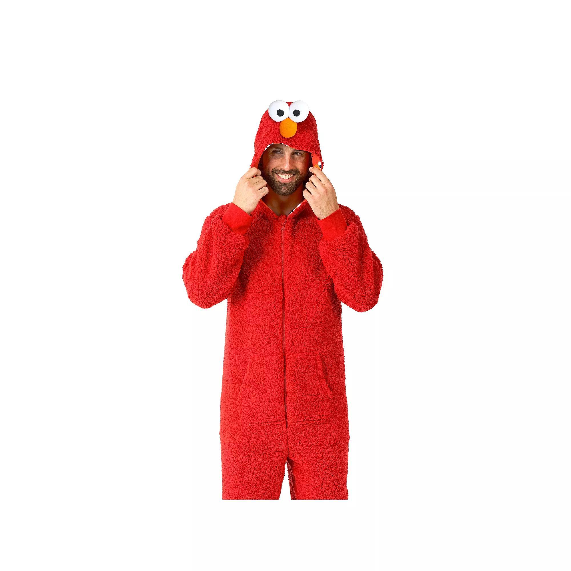 Men's OppoSuits Sesame Street Elmo One-Piece Pajamas, Size: Medium, Red Product Image