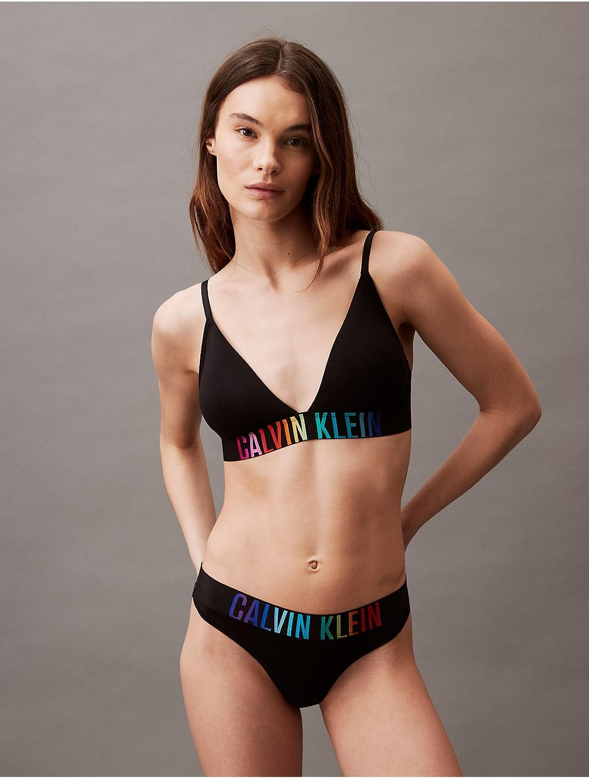 Calvin Klein Women's Intense Power Pride Lightly Lined Triangle Bralette - White - XS Product Image