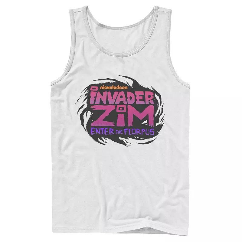 Men's Nickelodeon Invader Zim Enter Florpus Logo Graphic Tank Top, Size: Large, White Product Image