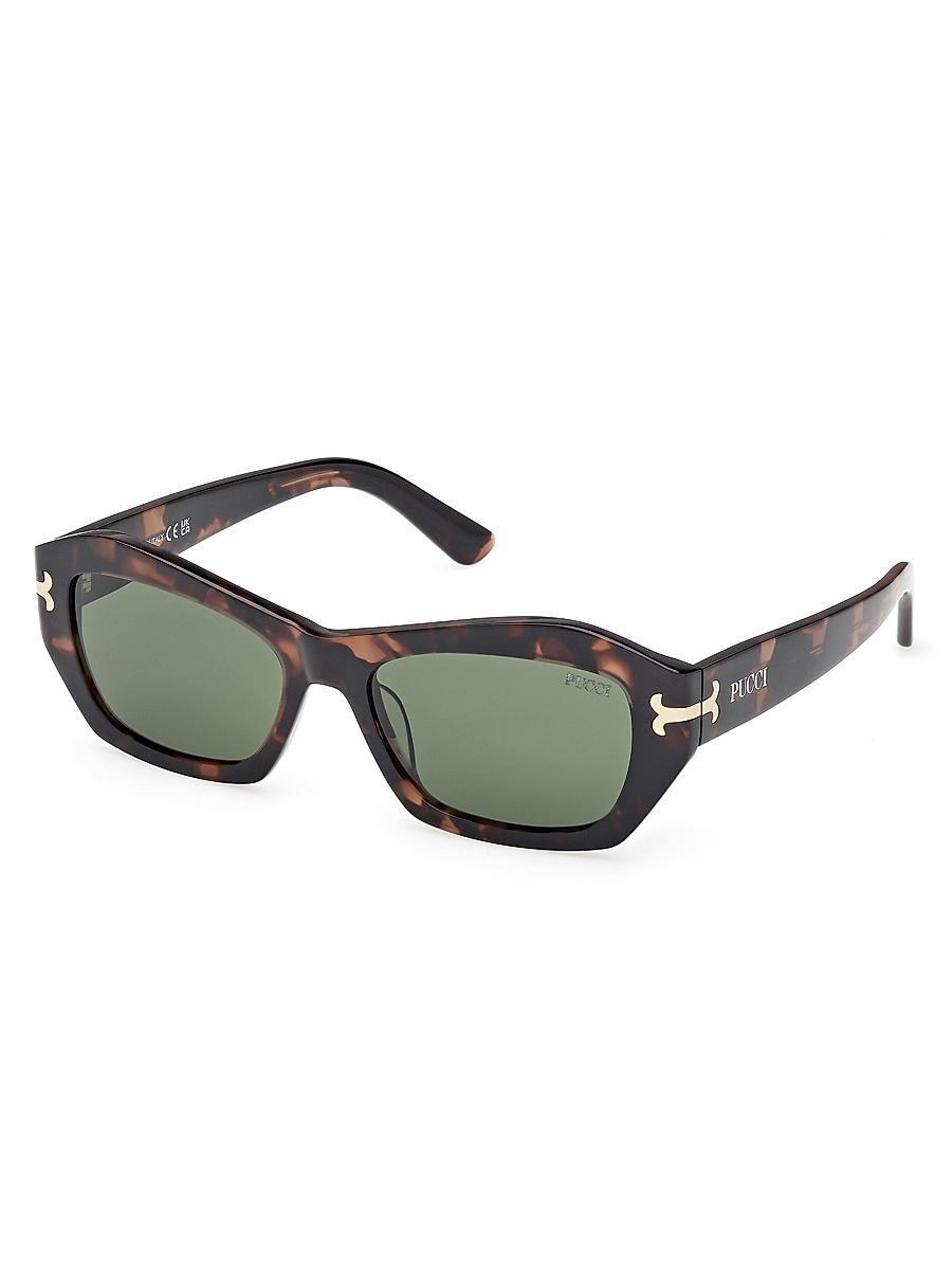 Womens 54MM Rectangular Sunglasses Product Image