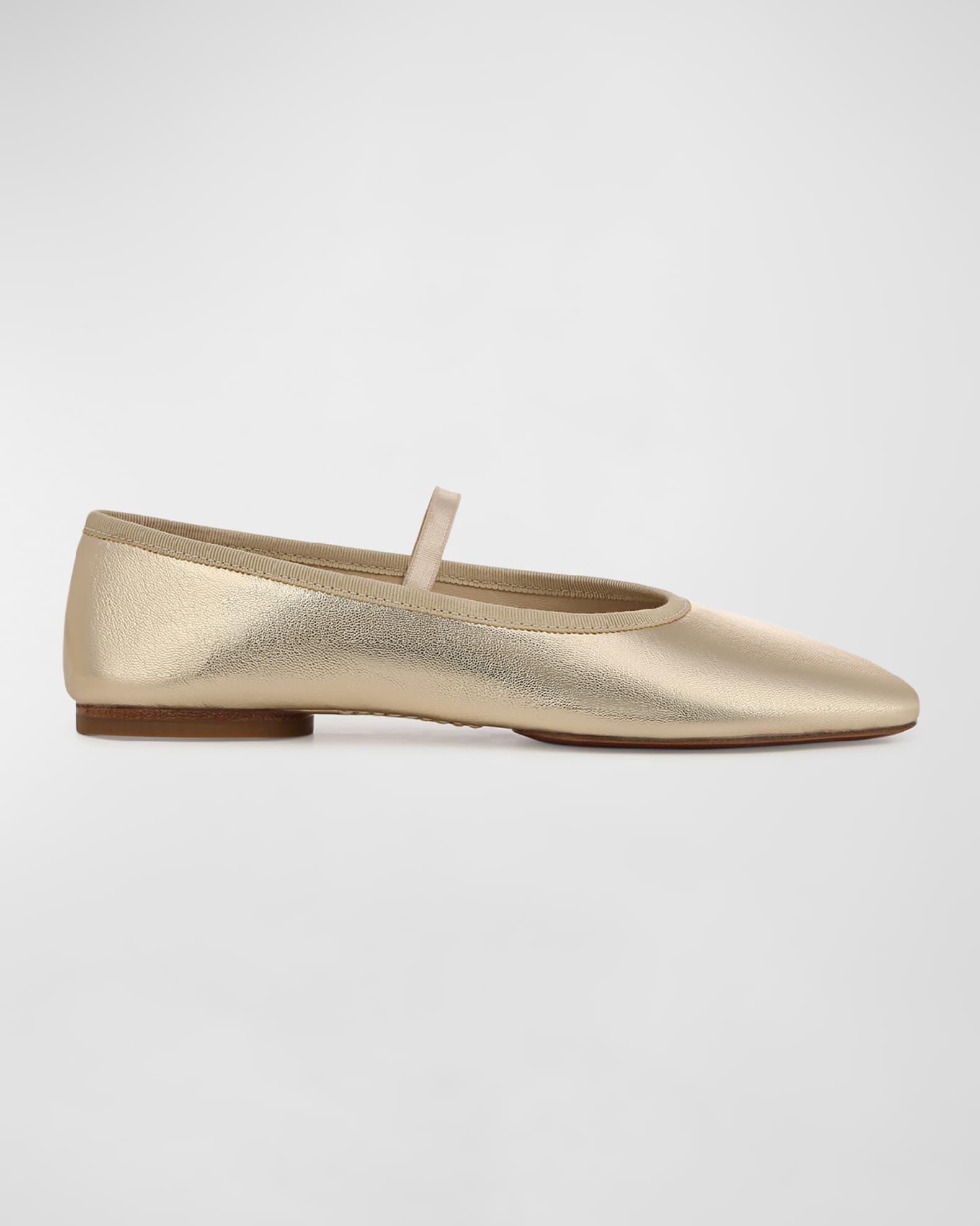 Metallic Mary Jane Ballerina Flats Product Image