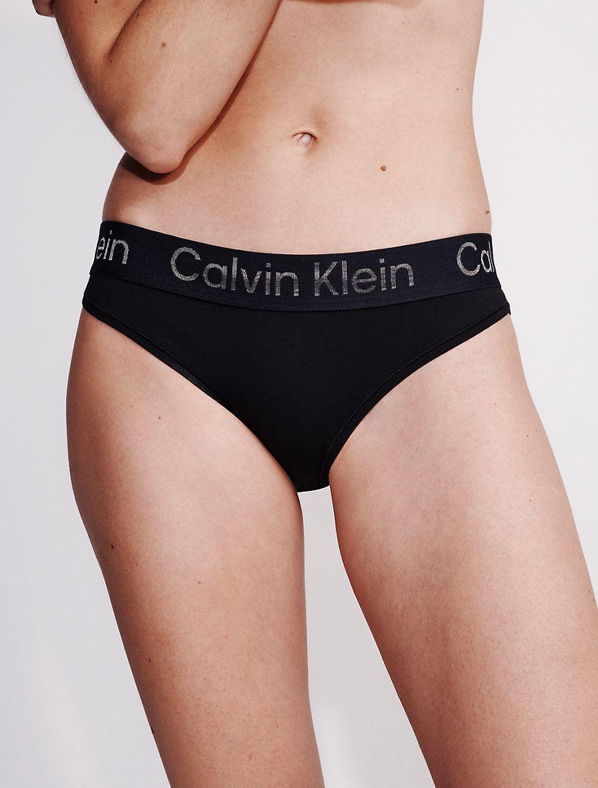 Calvin Klein Womens Icon Cotton Modal Bikini - Black - XS Product Image