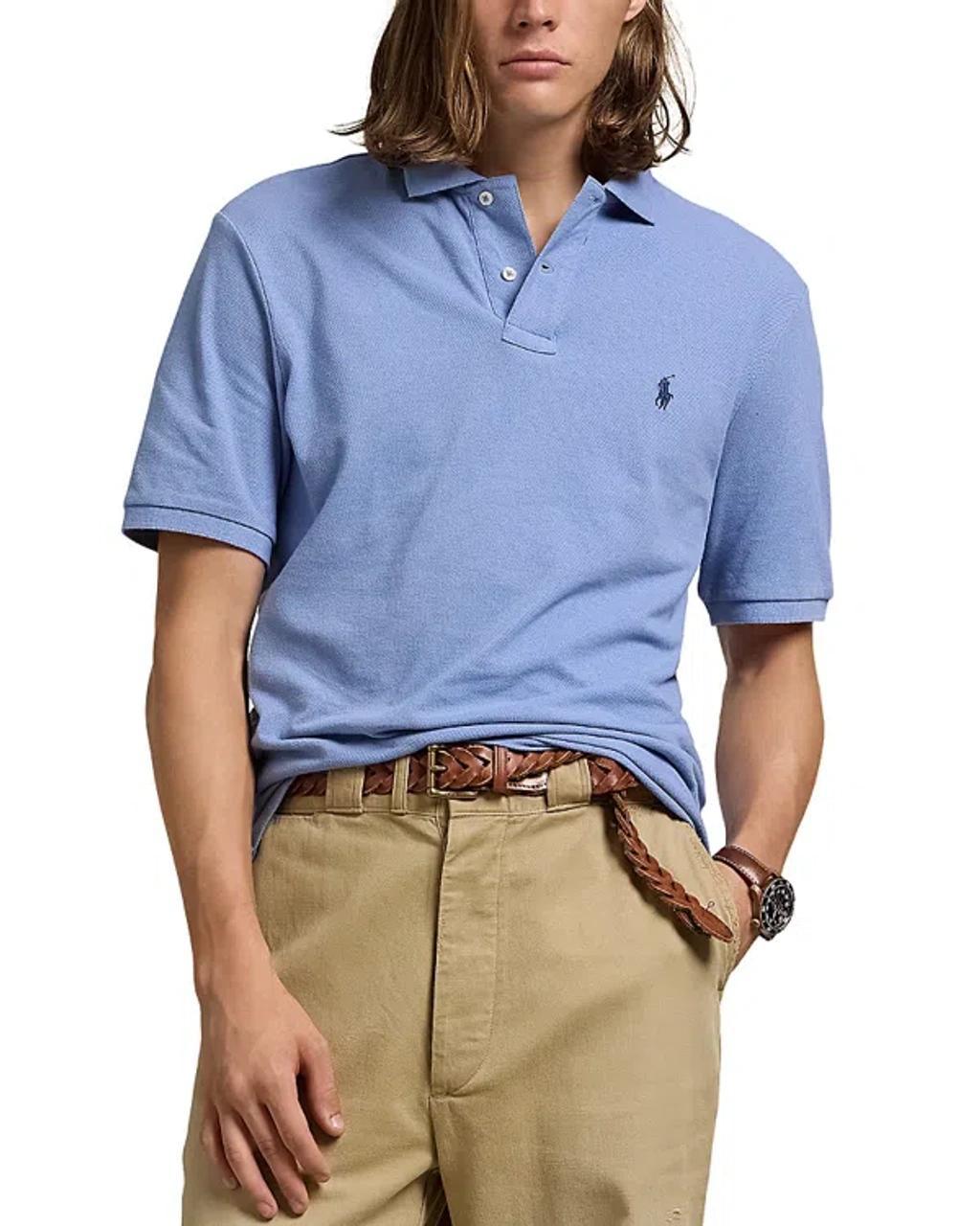 POLO RALPH LAUREN Men's Custom Slim Fit Mesh Polo In Canopy Olive Product Image
