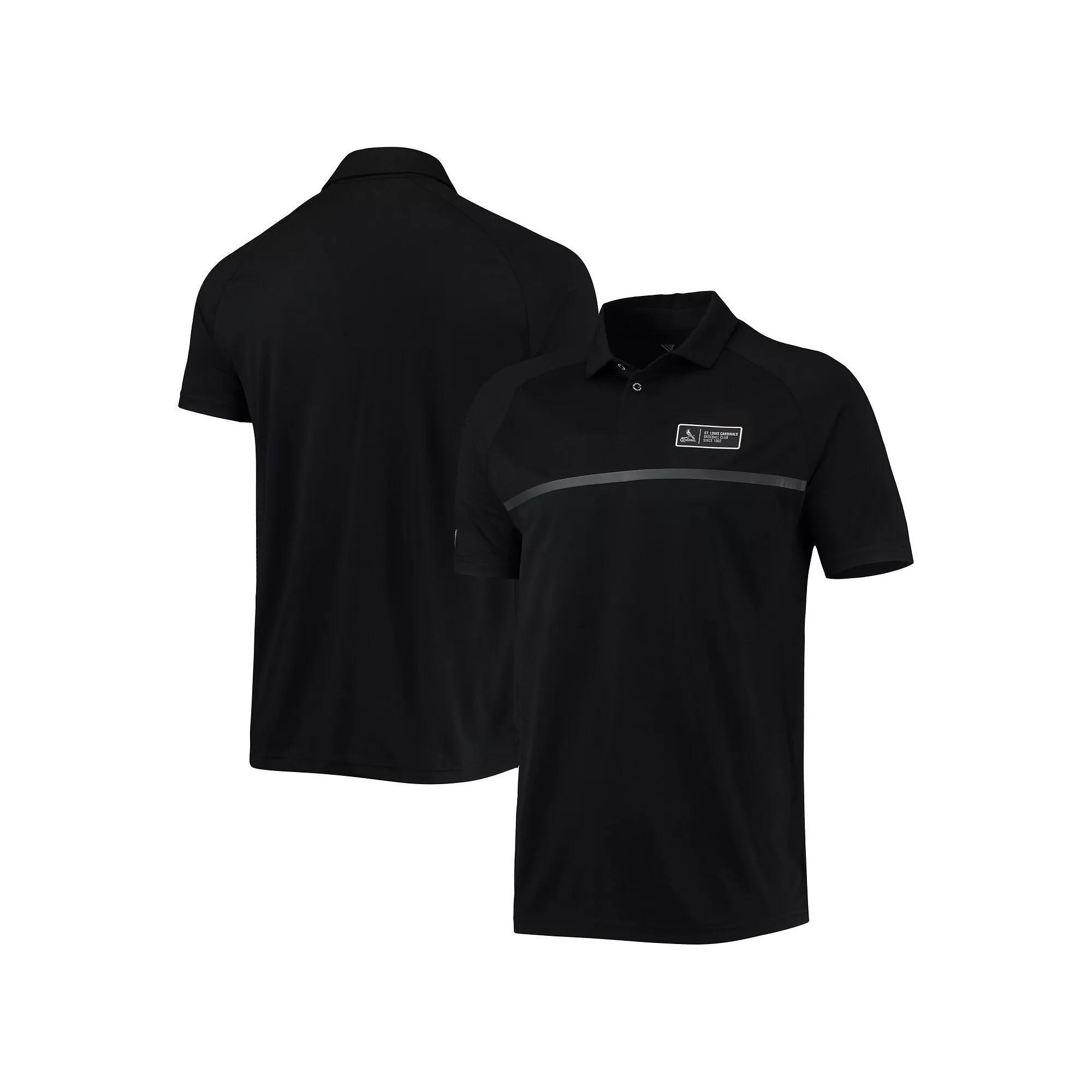 Men's Levelwear Black St. Louis Cardinals Sector Raglan Polo, Size: 3XL Product Image