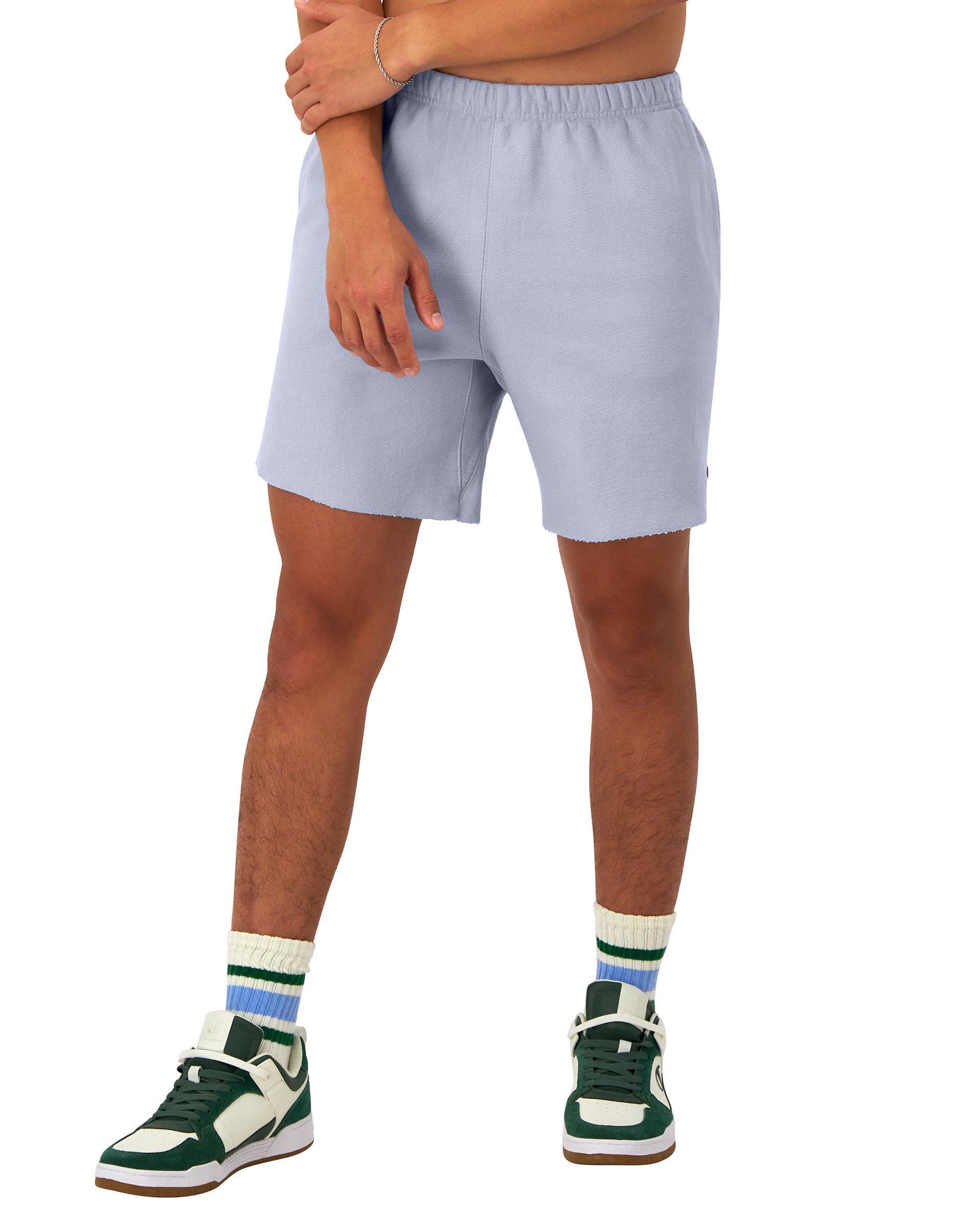 Mens Champion Reverse Weave Cut-Off Shorts, Relay, Superior Sports Label, 7 Washed Sandstone Green L Product Image
