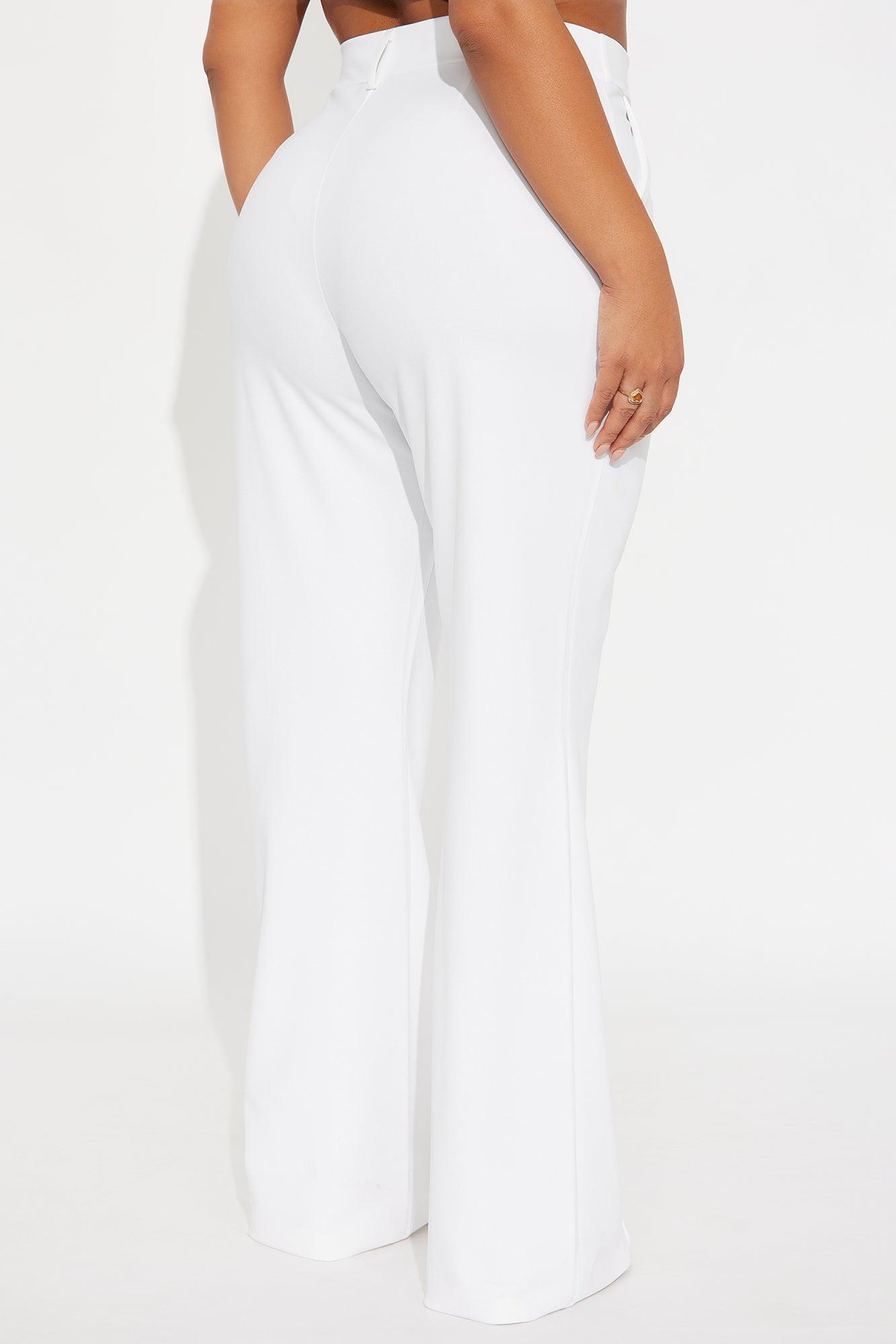Heidi Wide Leg Trouser Pant - Ivory Female Product Image