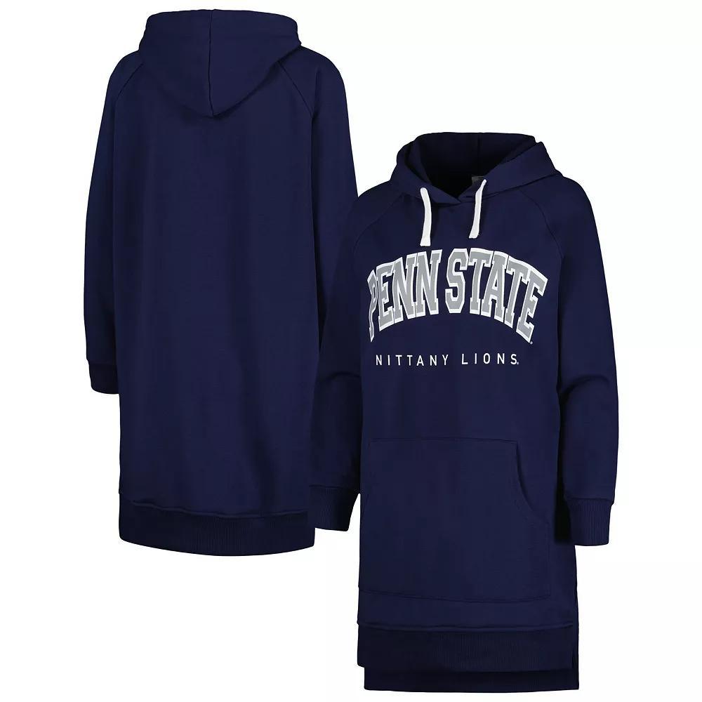 Women's Gameday Couture Navy Penn State Nittany Lions Take a Knee Raglan Hooded Sweatshirt Dress, Size: Small, Blue Product Image