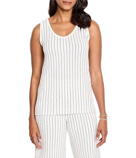 NIC + ZOE Destination Stripe V-Neck Sleeveless Coordinating Tank Product Image