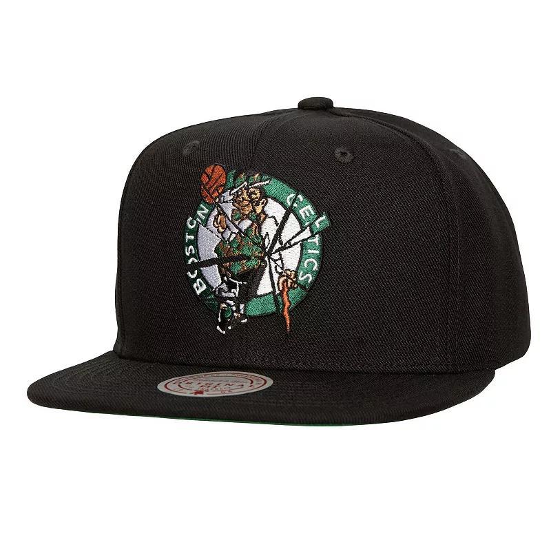 Mens Mitchell & Ness Boston Celtics Shattered Snapback Hat Product Image