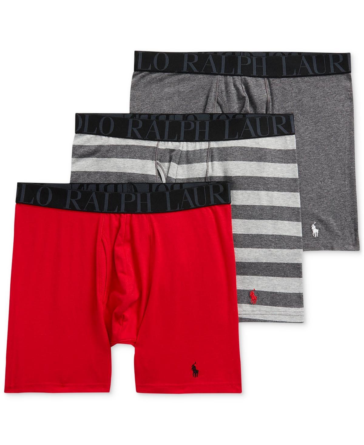Polo Ralph Lauren Stretch Cotton Boxer Briefs - Pack of 3 Product Image