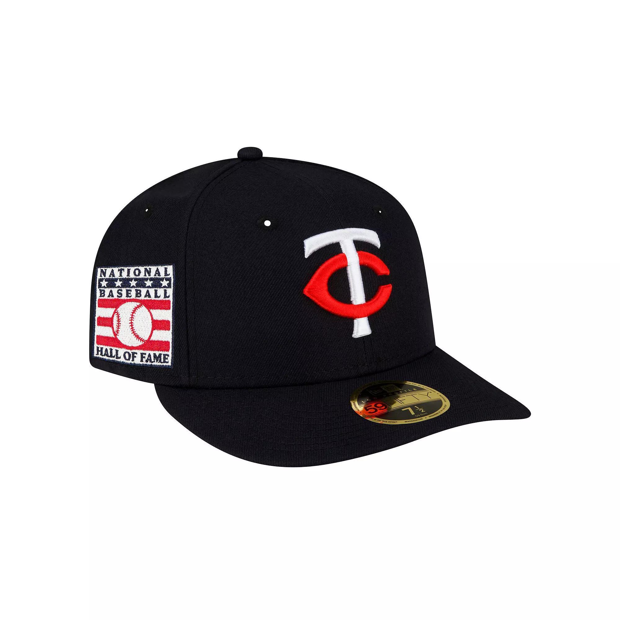 Men's New Era Navy Minnesota Twins National Baseball Hall of Fame Low Profile 59FIFTY Fitted Hat, Size: 7 3/8, Blue Product Image