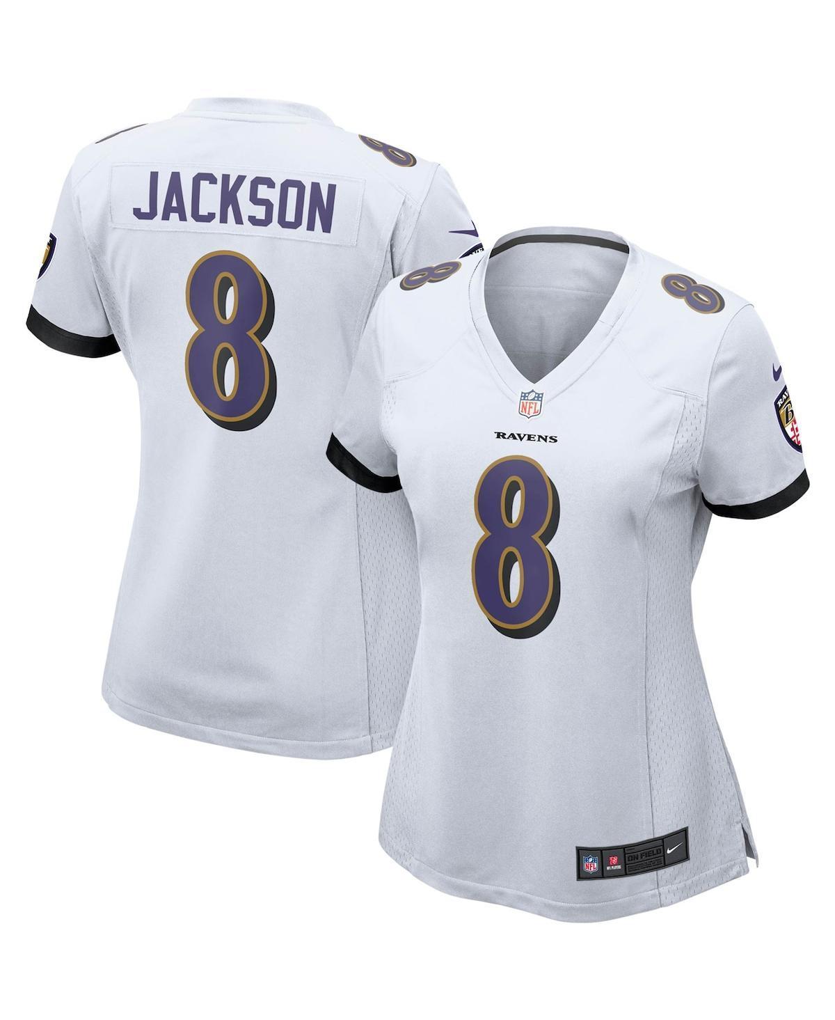 Women's Nike Lamar Jackson White Baltimore Ravens Game Jersey, Size: Medium Product Image
