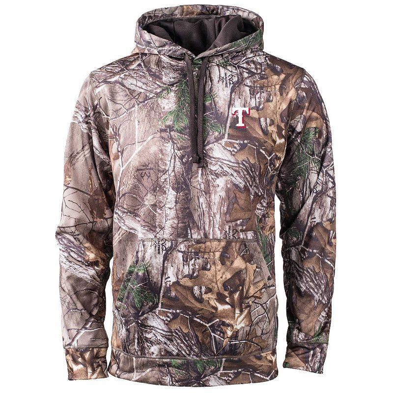 Men's Dunbrooke Camo Texas Rangers Champion Realtree Pullover Hoodie, Size: Medium, Green Product Image