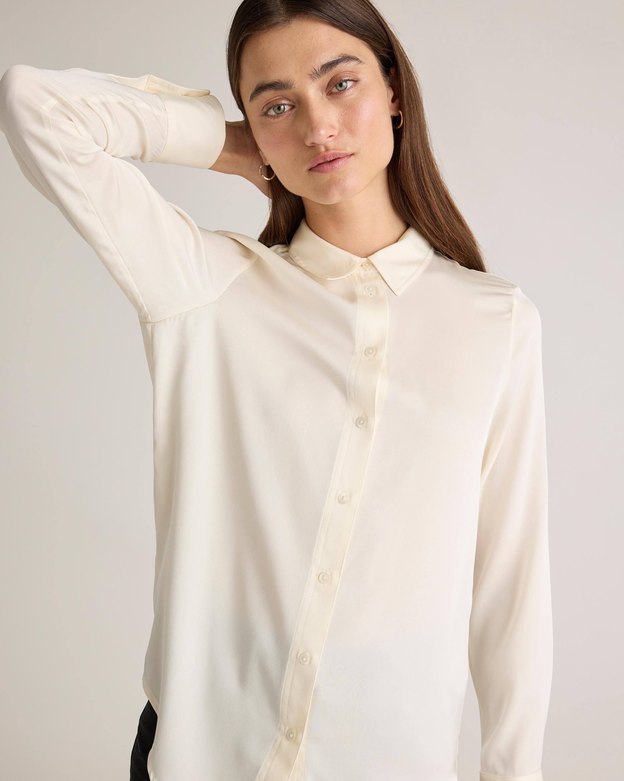 Quince | Women's 100% Washable Silk Stretch Blouse Size XL Product Image