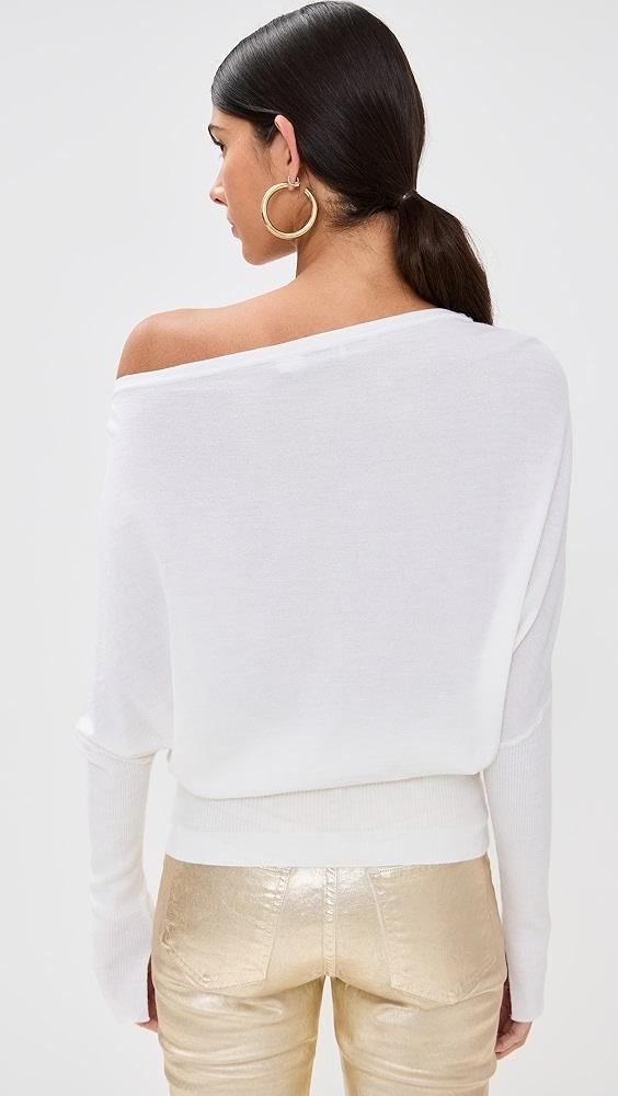 SIMKHAI Lavina Draped Off Shoulder Sweater | Shopbop Product Image