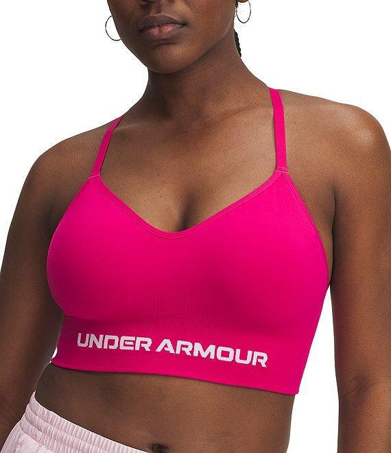 Under Armour Solid 4-Way Stretch Vanish Seamless Scoop Neck Sports Bra Product Image