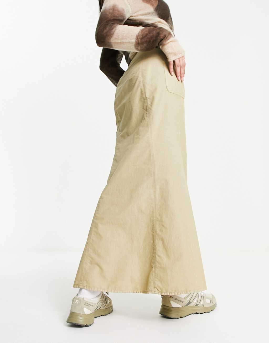 COLLUSION fishtail detail cargo maxi skirt Product Image
