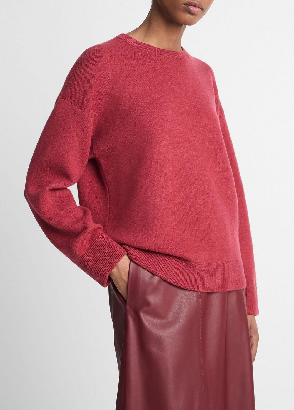 Womens Structured Wool-Blend Pullover, Raspberry, Size XS Vince Product Image