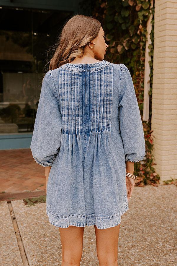 Big City Chic Denim Romper in Medium Wash Product Image