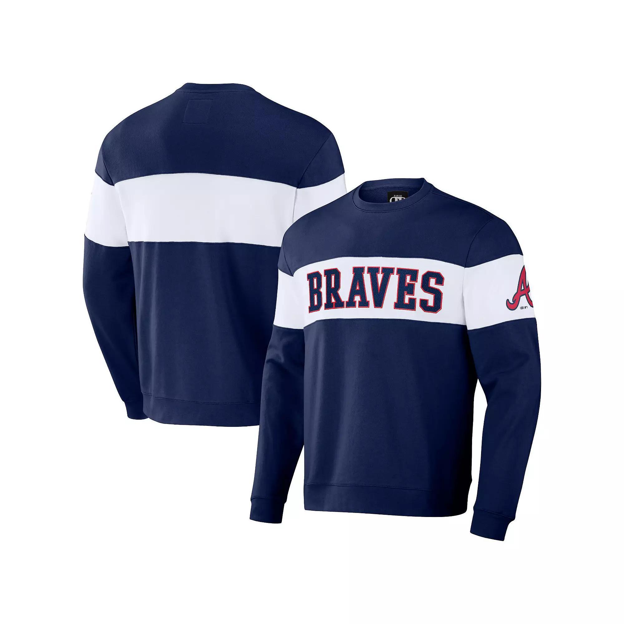 Men's Darius Rucker Collection by Fanatics Navy Houston Astros Stripe Pullover Sweatshirt, Size: Small, Blue Product Image