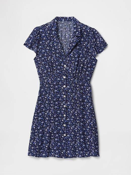 Crepe Floral Mini Dress Product Image