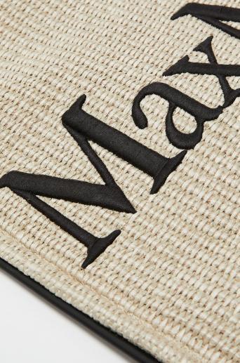 Max Mara Easybag Black Trim Raffia Shopper Product Image