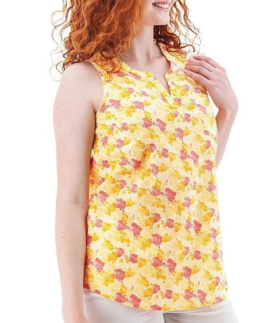 Aventura Devonne Organic Cotton Printed Crew Neckline Sleeveless Tank Product Image
