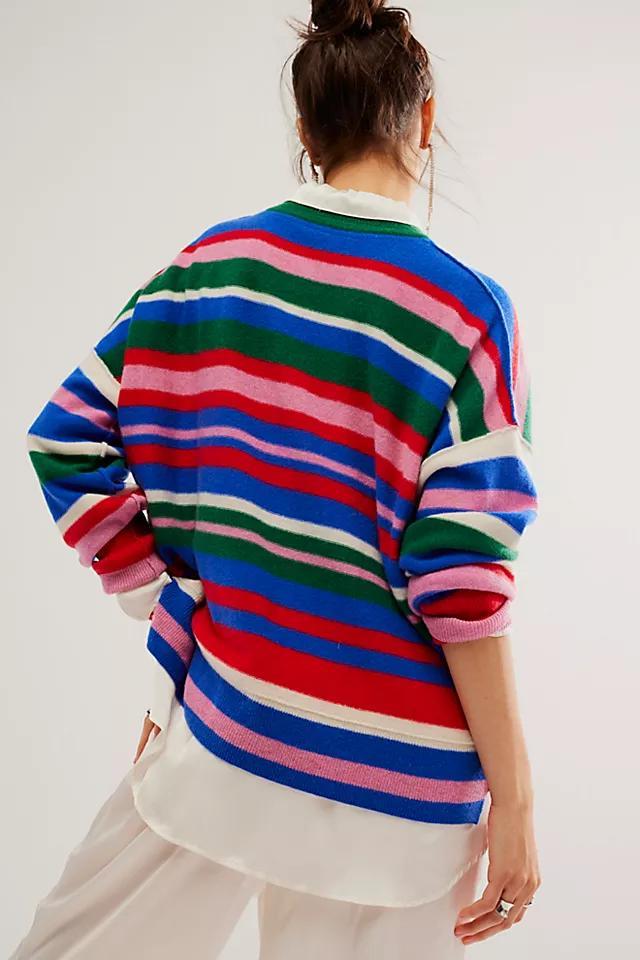 Easy Street Cashmere Multi-Stripe Tunic Product Image