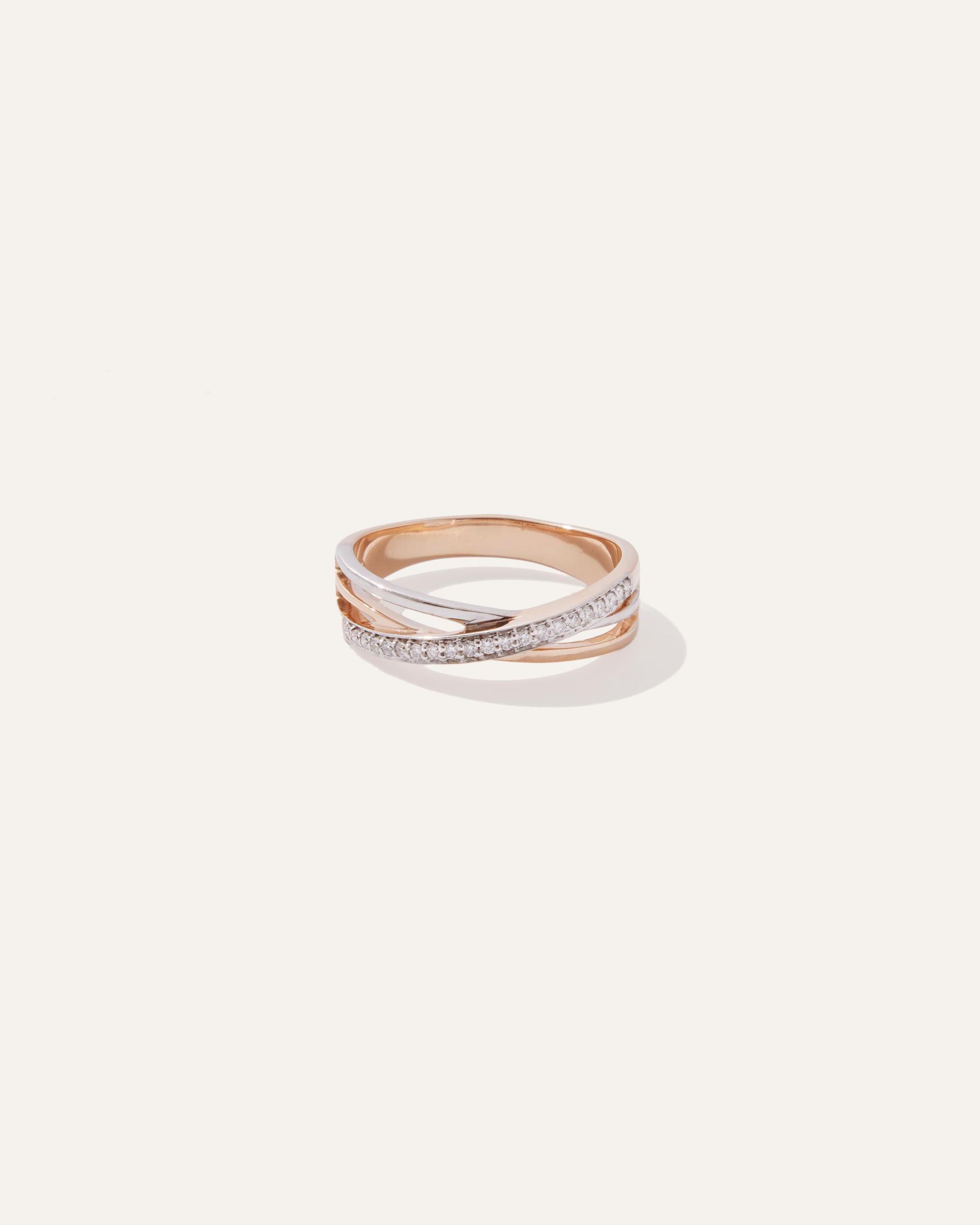 14K Gold Diamond Orbit Ring Product Image
