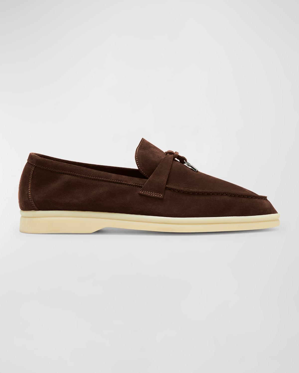 Mens Hamptons Suede Buckle Loafers Product Image