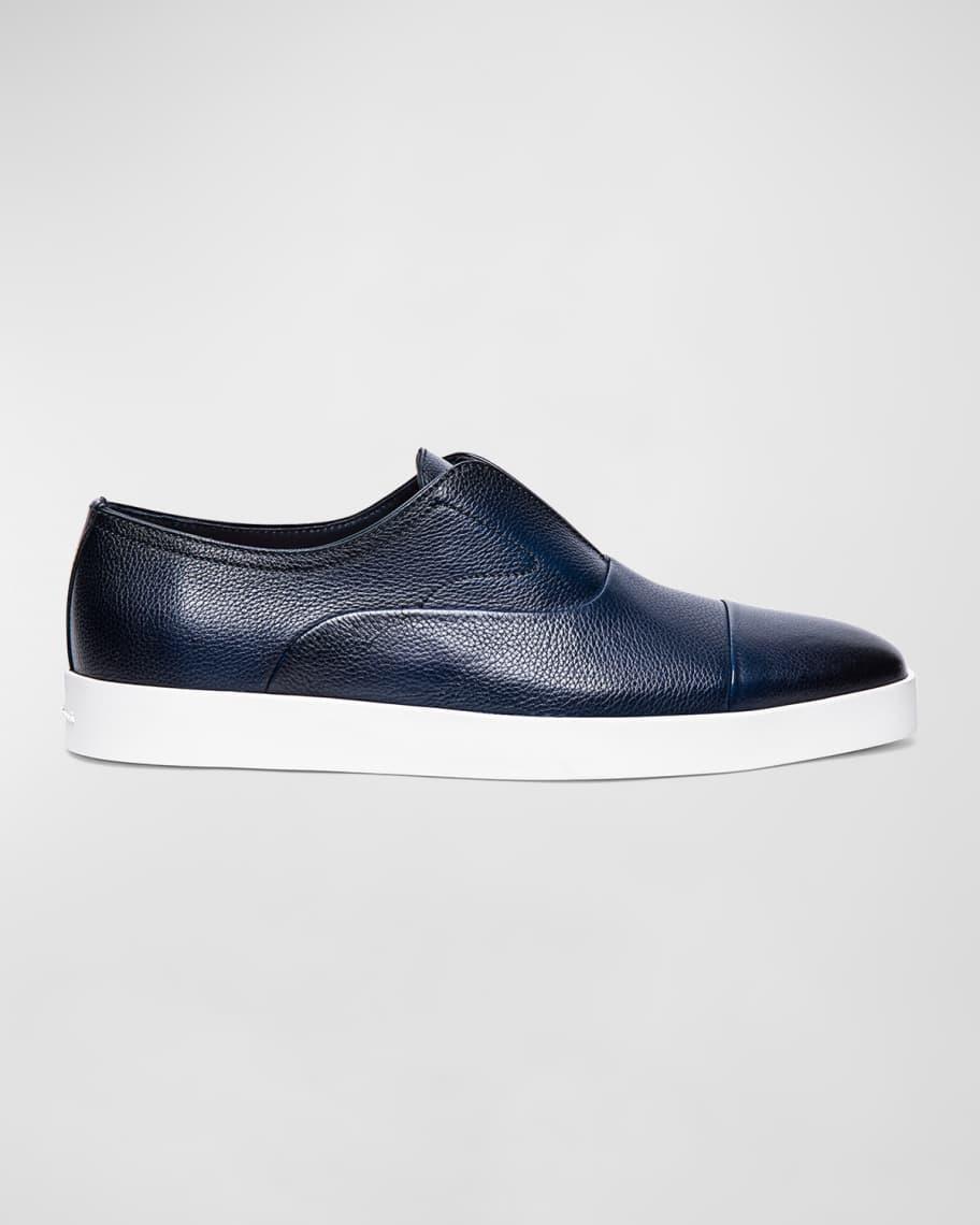 Mens Money Laceless Leather Slip-On Sneakers Product Image