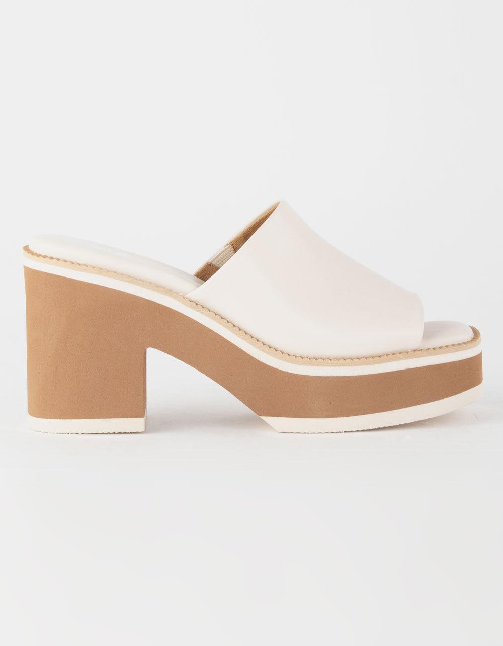 DOLCE VITA Nikole Platform Heel Womens Slide Sandals - OFF WHITE Product Image