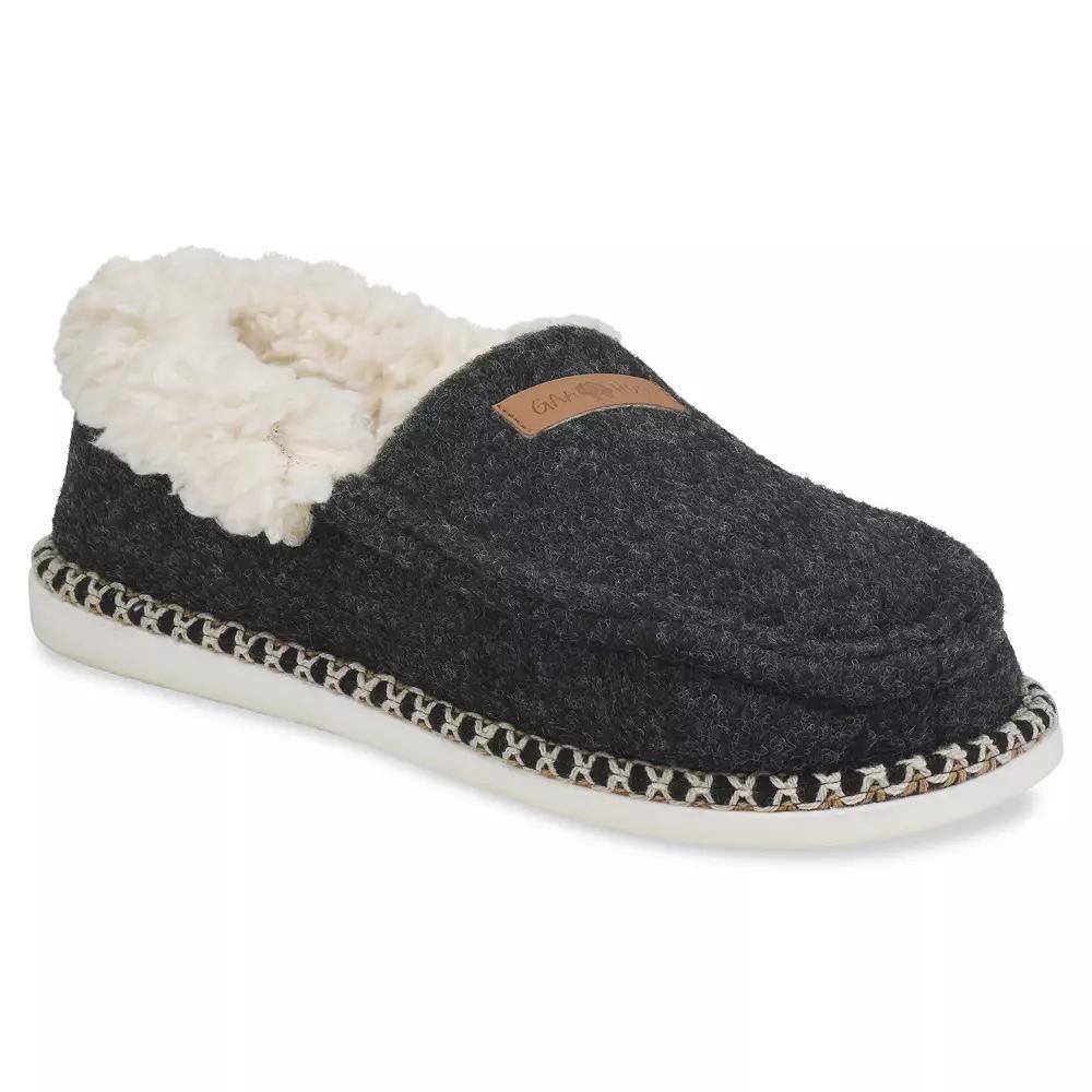 Women's GaaHuu® Felted Moccasin Slippers, Size: Medium, Black Product Image