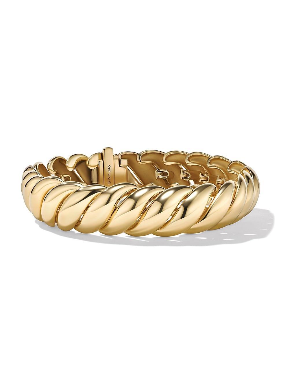 David Yurman Sculpted Cable Bracelet in 18K Yellow Gold Product Image