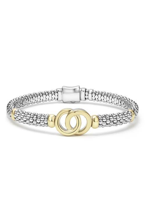 LAGOS Signature Caviar Interlock Rope Bracelet In Silver/gold Product Image