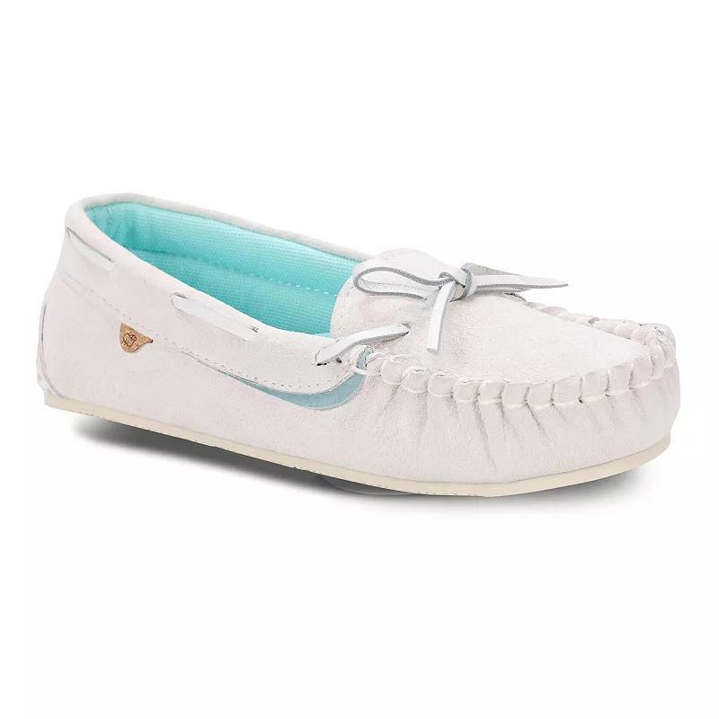 Mykos Selena Women's Suede Moccasin Shoes, Size: 6, Pale Gray Product Image
