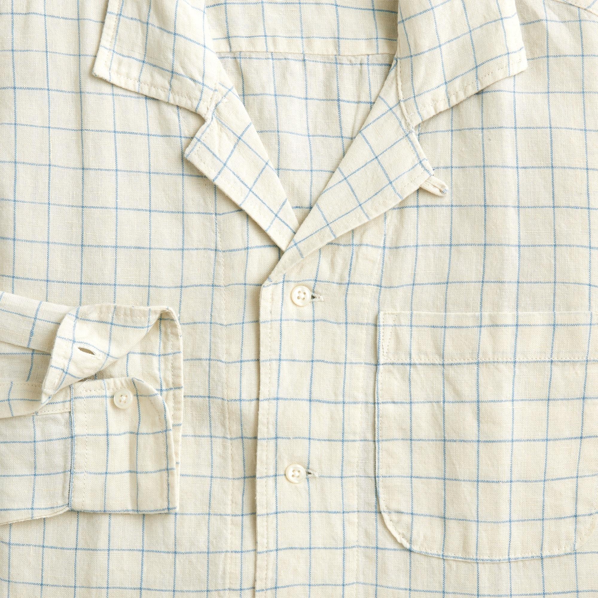 Baird McNutt Irish linen camp-collar shirt Product Image