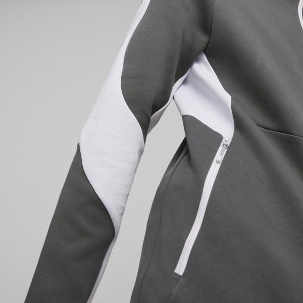 PUMA EVOSTRIPE Full-Zip Men's Hoodie in Mineral Grey Product Image