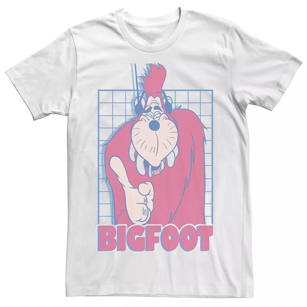 Big & Tall Disney A Goofy Movie Bigfoot Grid Tee, Men's, Size: 3XL, White Product Image