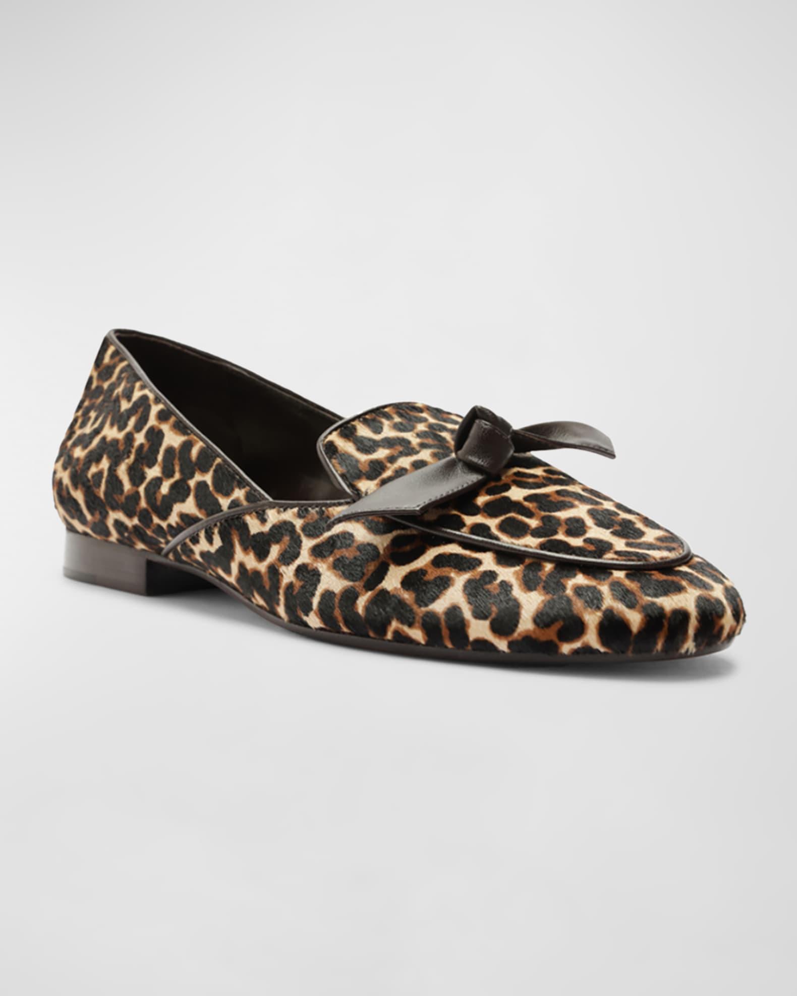 Clarita Leopard Bow Loafers Product Image