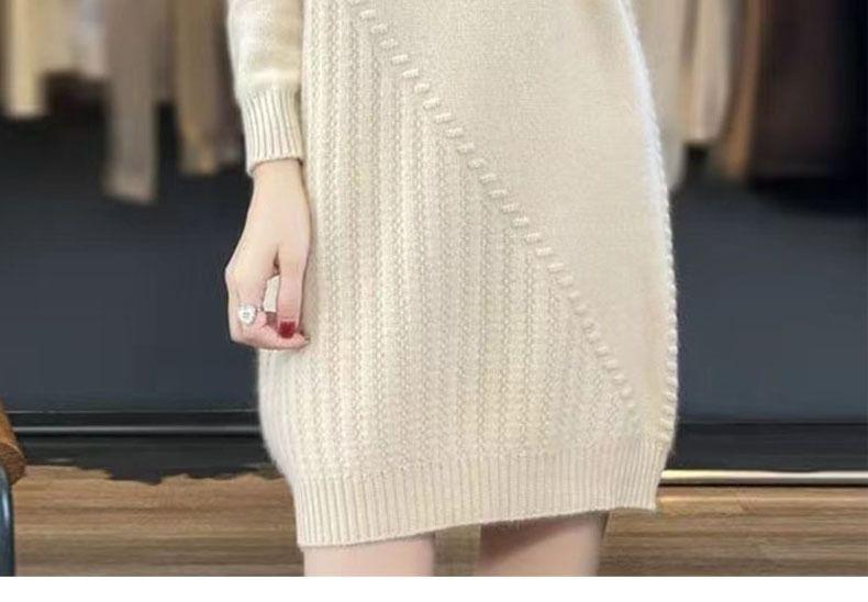 Mock Neck Sheath Sweater Dress Product Image