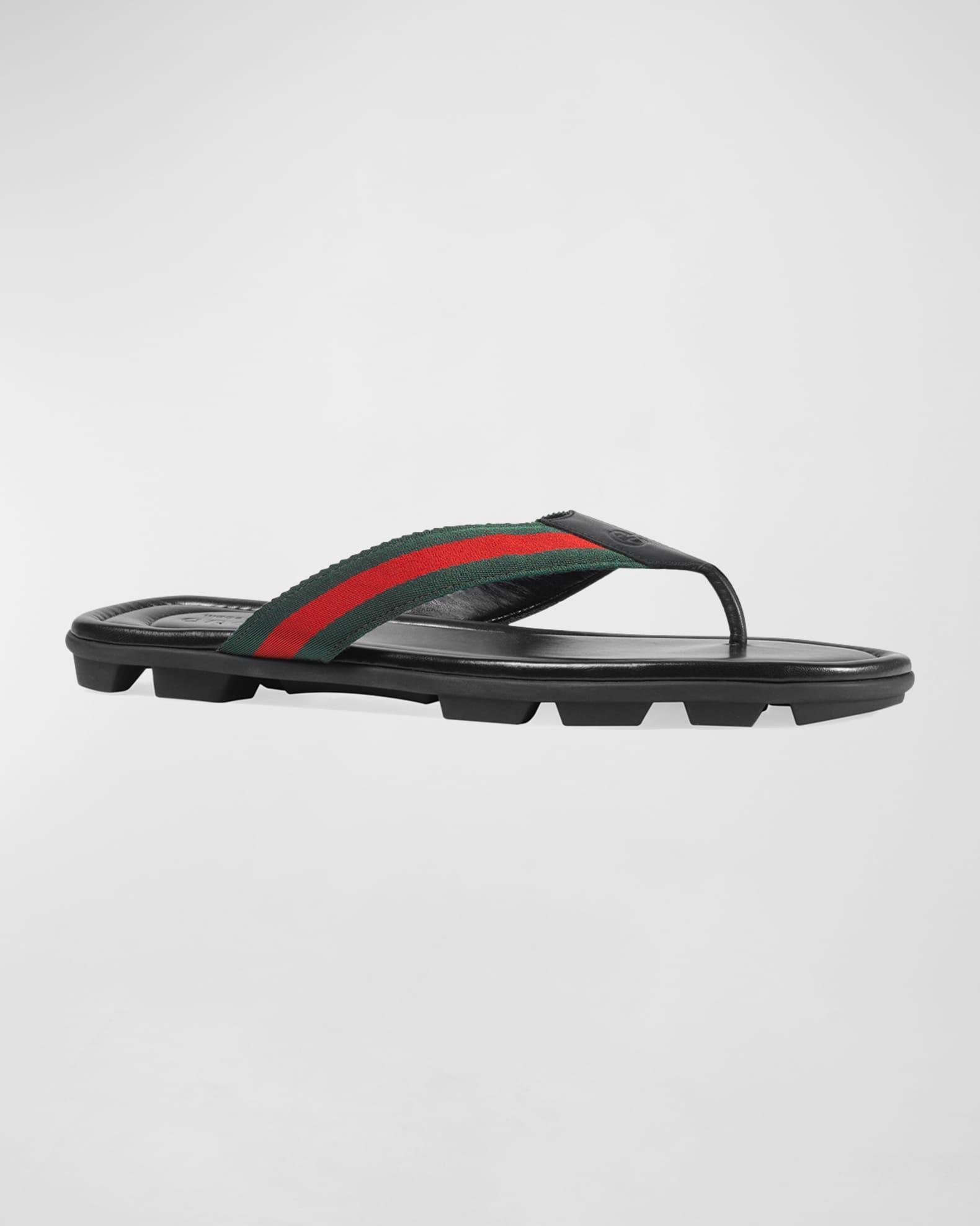 Men's Web Leather Thong Sandals Product Image