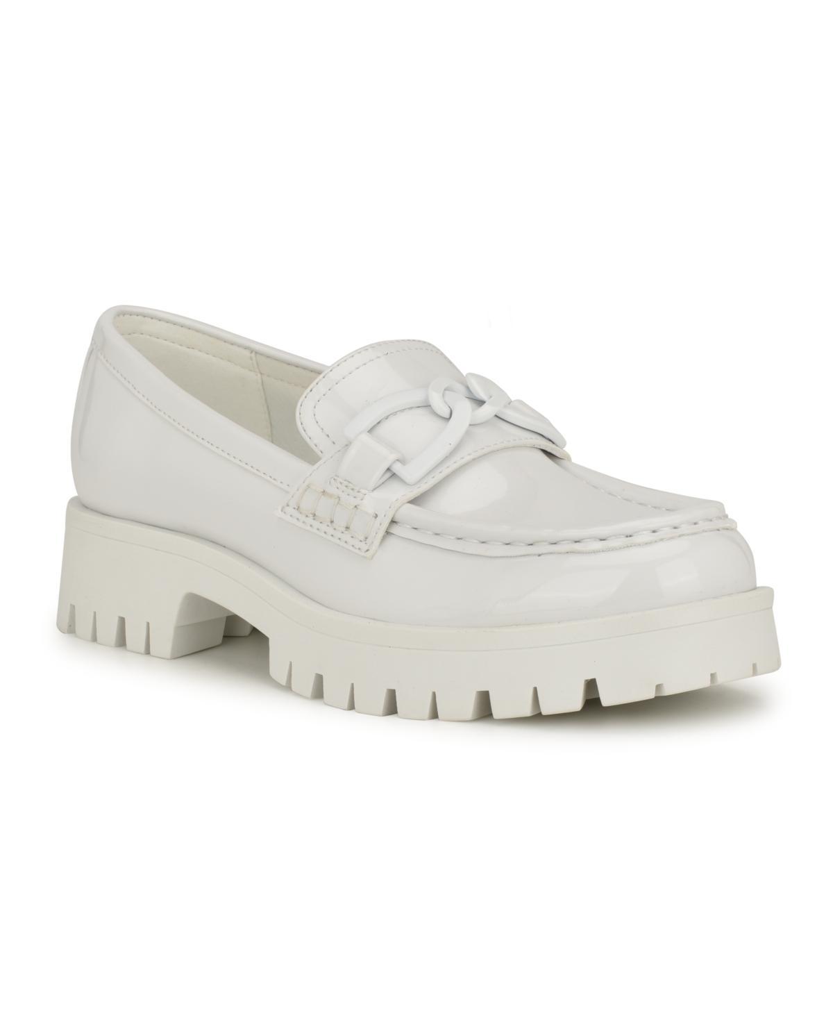 Nine West Gables Women's Casual Loafers, Size: 7, White Patent Product Image