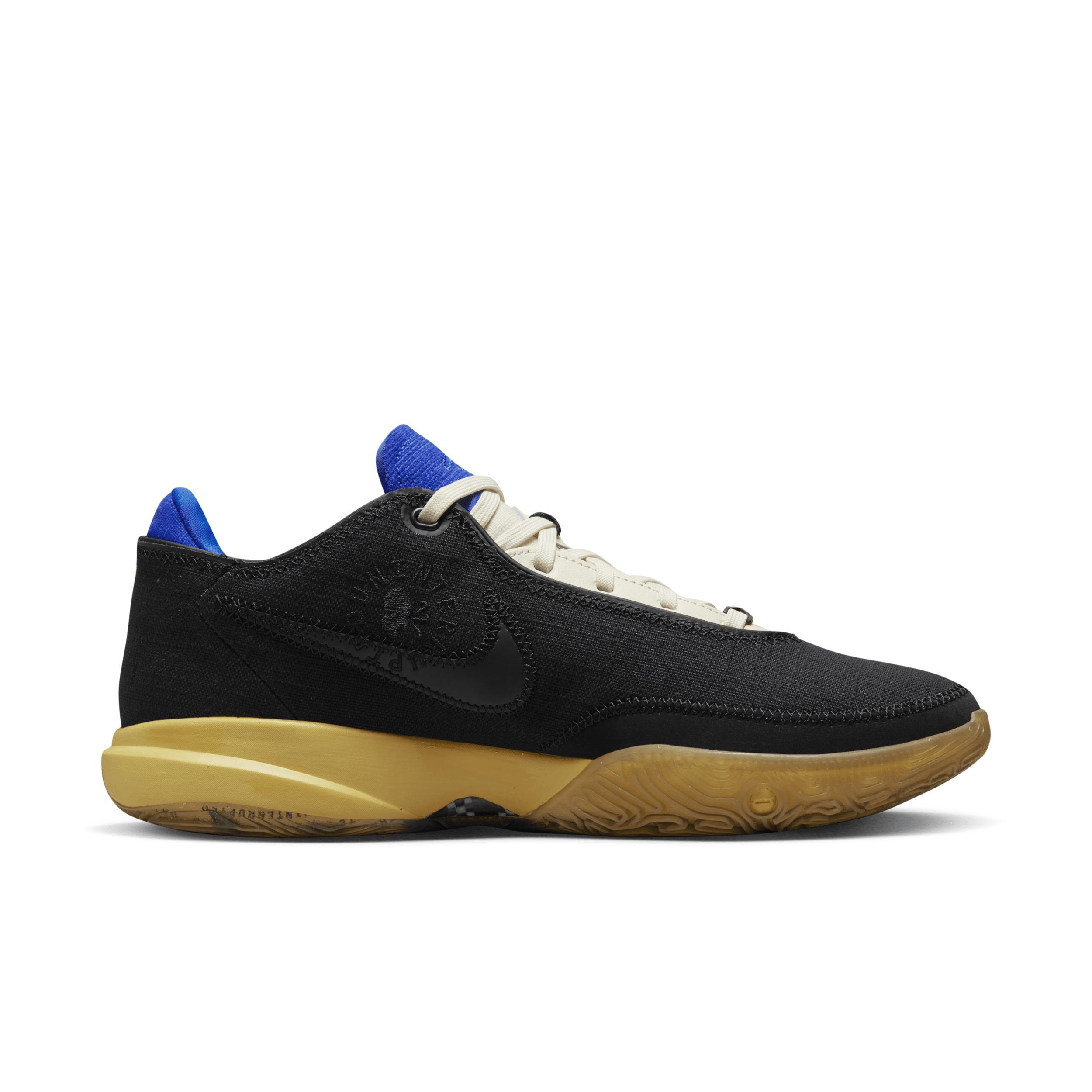 Nike Mens Lebron James Nike Lebron XX - Mens Basketball Shoes Black/White/Metallic Gold Product Image