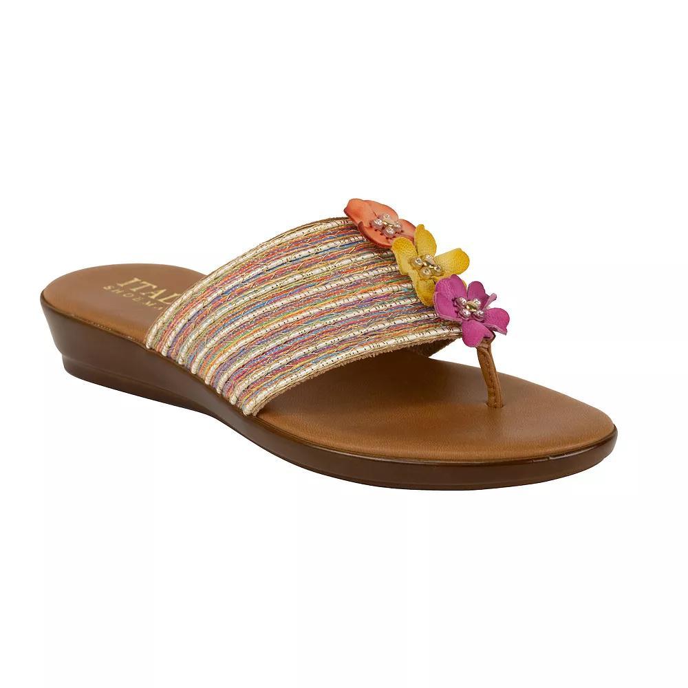 Italian Shoemakers Klaire Women's Stacked Floral Sandals, Size: 6, Bright Team Product Image