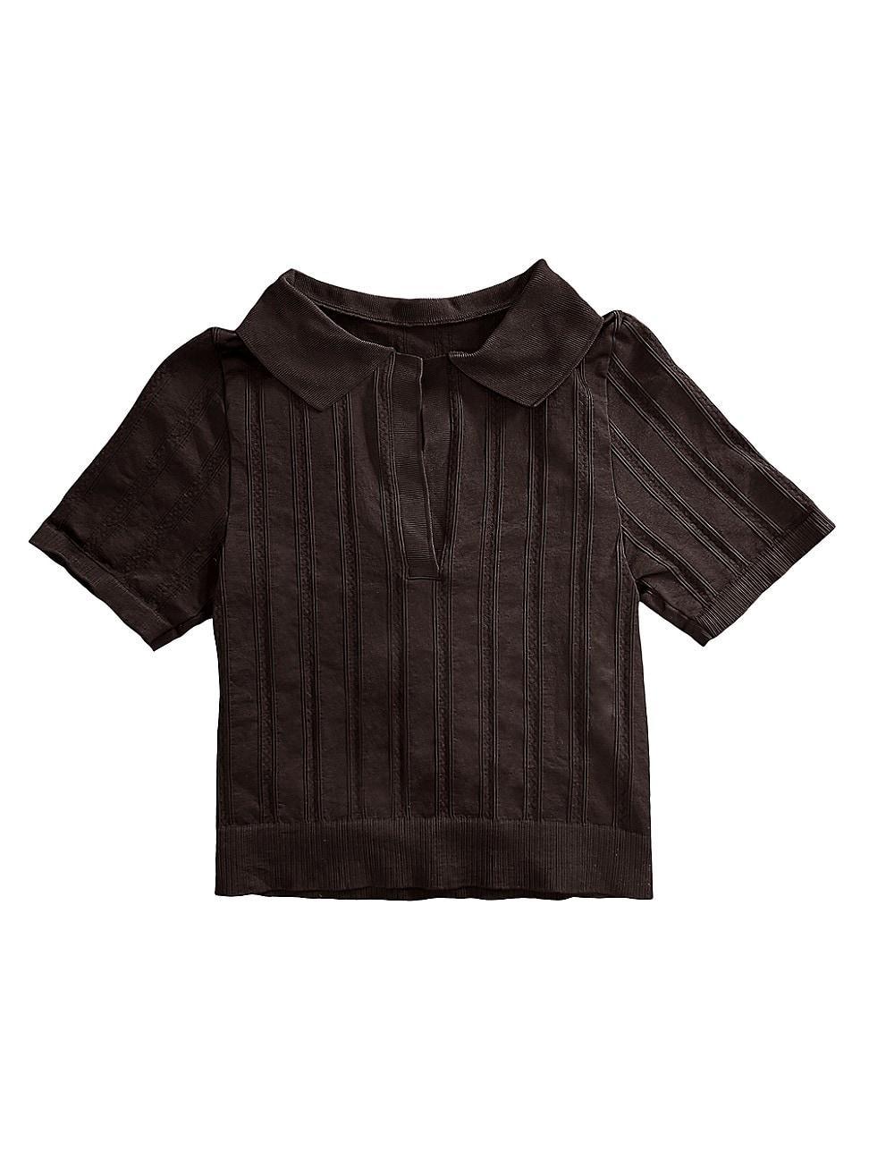 Womens Seamless Polo Shirt Product Image