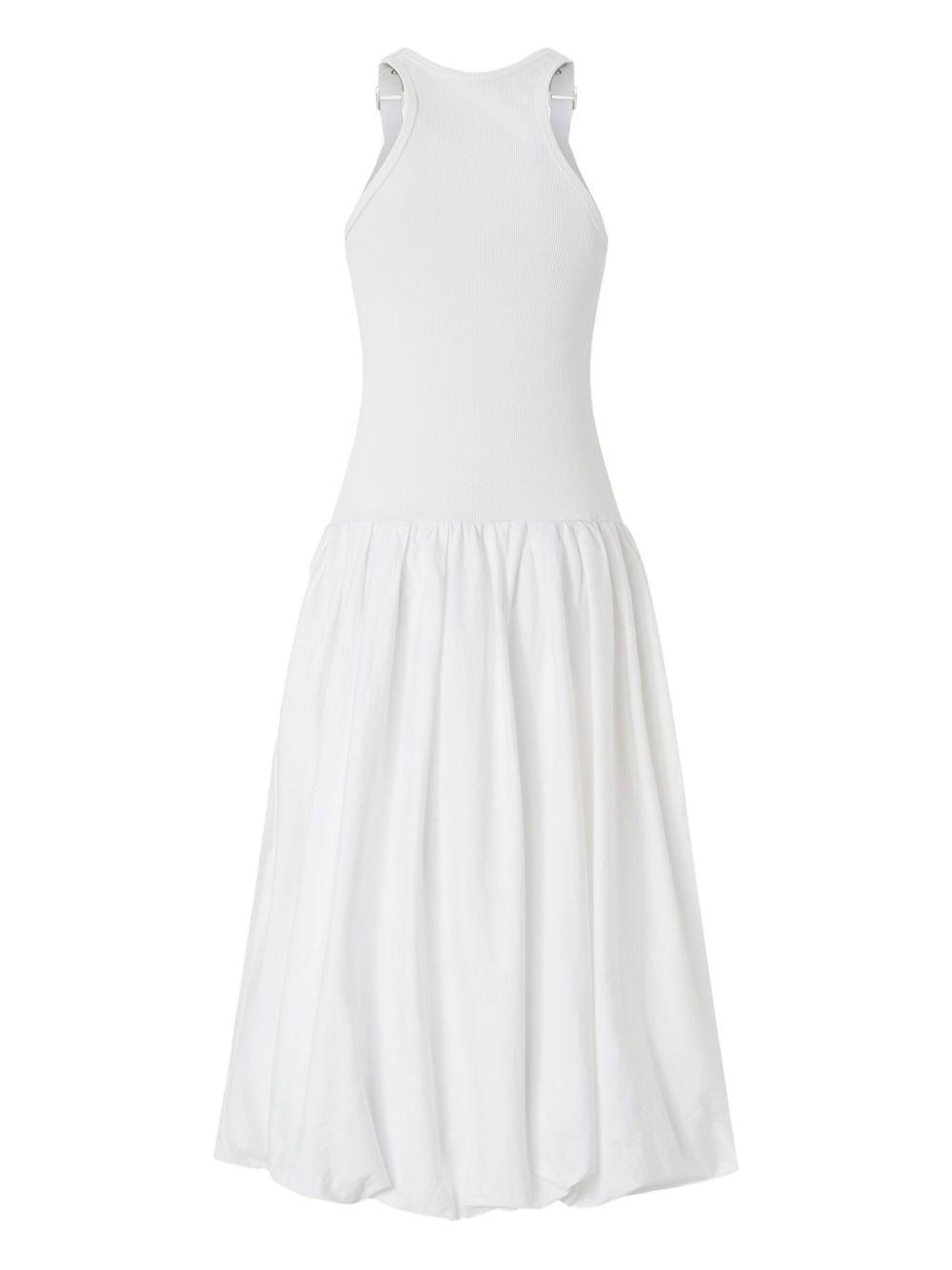 buckle-strap gathered midi dress Product Image