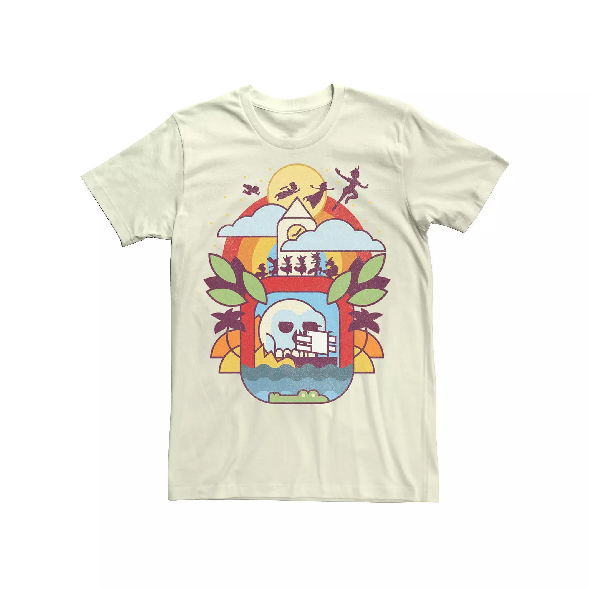 Disneys Peter Pan Geometric Neverland Portrait Mens Tee Product Image