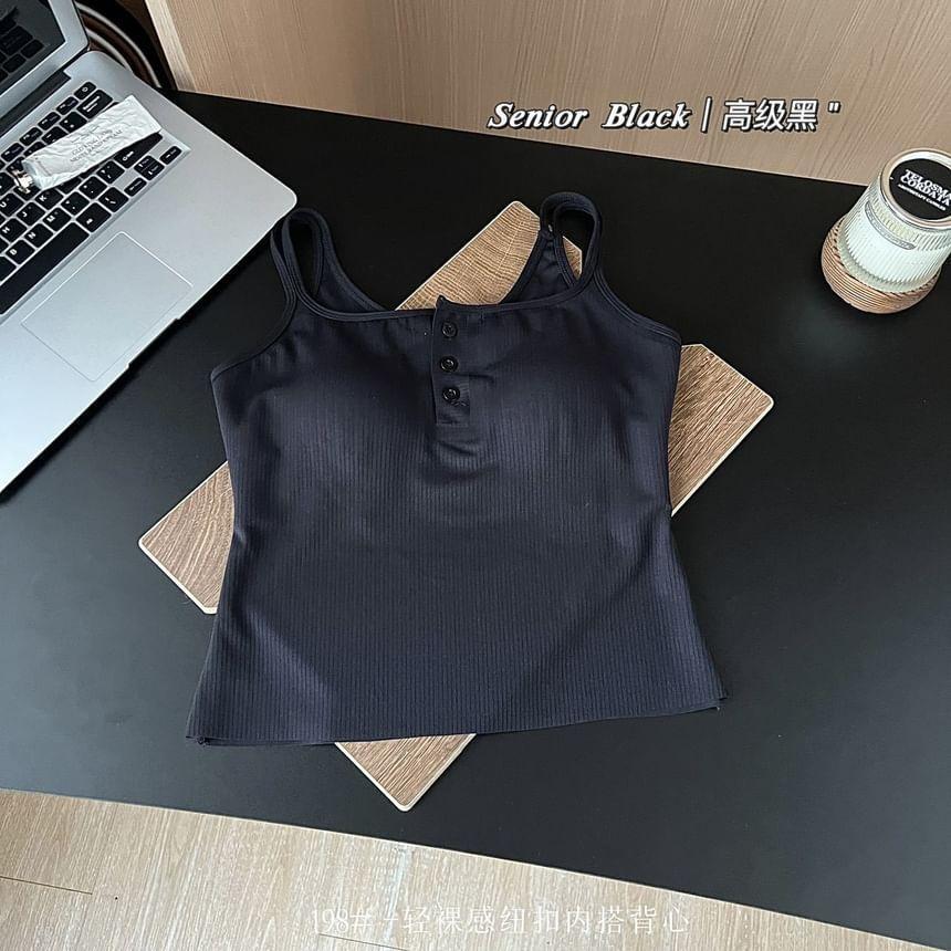 Henley Plain Strappy Camisole Product Image